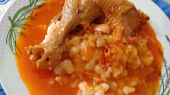 Paprikáš ze slepice (maďarský recept)
