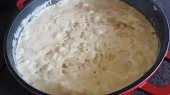 Smetanové gnocchi se žampiony a pórkem