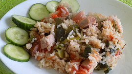 Zeleninová rýže se šunkou