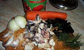 Chuťově suprová polévečka (suroviny+rajčata v plechovce...)