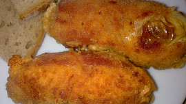 Rychlé plněné a smažené telecí párky