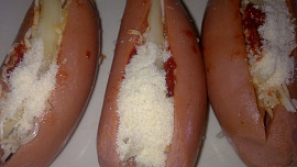 Rychlé plněné a smažené telecí párky