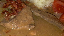 Vepřová játra ve feferonovo-hořčičné omáčče