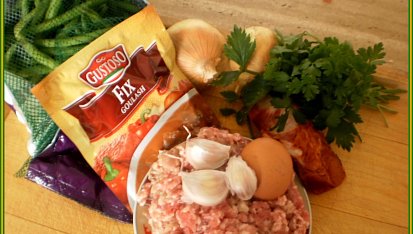 Bylinkoví"pinpongáčci"v zelených fazolkách, část použitých surovin