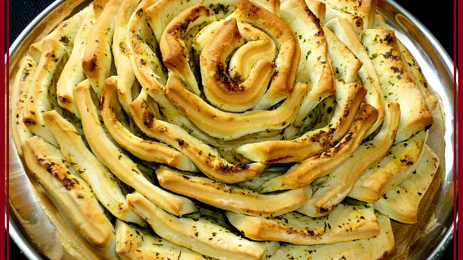 Trhací bylinková růžička, hotový kousek