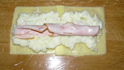 Bramborová kroketa se šunkou (bezlepkové)