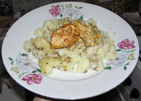 Zapečené kuřecí maso se šunkou