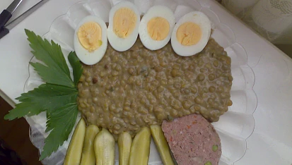 Čočka na kyselo s čerstvým libečkem
