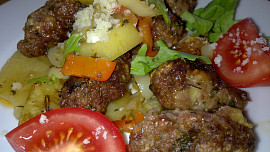 Pikantní kefty-šišky se zeleninou a sýrem