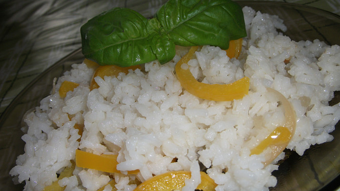Rýže s paprikou a bazalkou, Rýže s paprikou a bazalkou