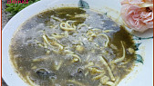 Nudlová špenátovo uzená polévka s houbami, Nudlová špenátovo uzená polévka s houbami