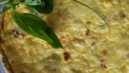 Quiche z celozrnné mouky s pórkem