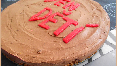 Nepečený čokoládový cheesecake