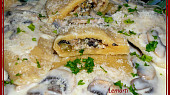 Žampionové ravioli s omáčkou