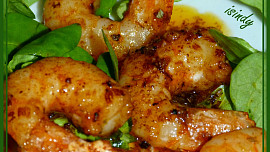 Marinované krevety Gambas na pánvičce