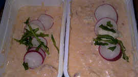 Ostrá pomazánka z vajec, křenu a Lučiny