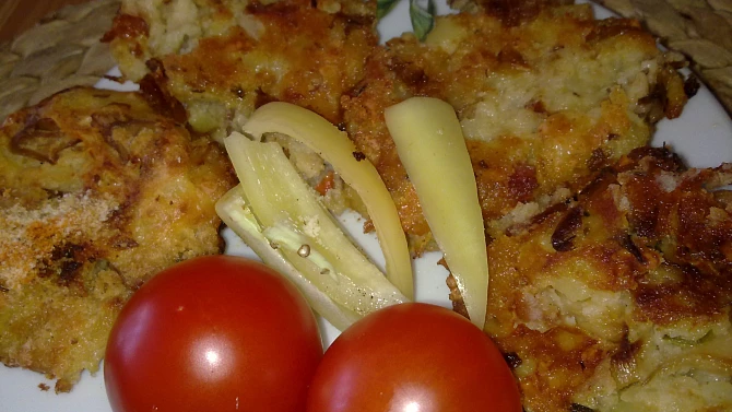 Malé  řízečky z leča, brambor a  z hlívy ústřičné