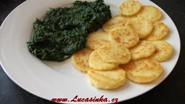 Polentovo - parmezánové dukátky se špenátem