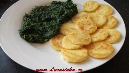 Polentovo - parmezánové dukátky se špenátem