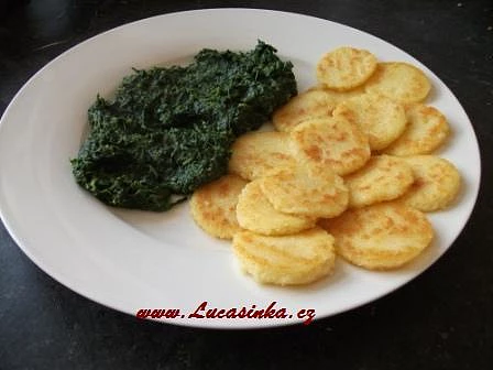 Polentovo - parmezánové dukátky se špenátem