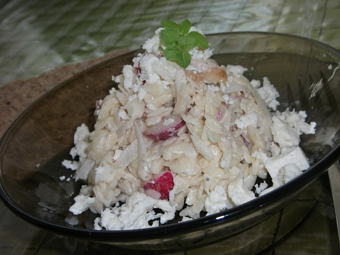 Salát z těstovinové rýže se šunkou a zeleninou, Salát z těstovinové rýže se šunkou a zeleninou