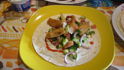 Tortilla s kuřecím masem