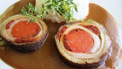 Vepřová roláda pomodoro na tymiánu, Vepřová roláda pomodoro na tymiánu
