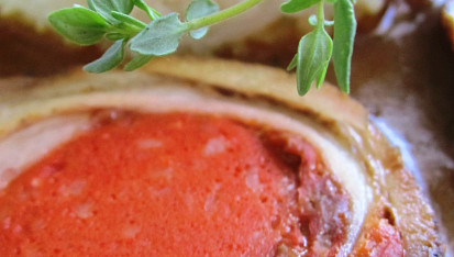Vepřová roláda pomodoro na tymiánu, Vepřová roláda pomodoro na tymiánu