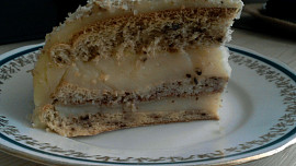 Ořechovo-vanilkový dort