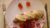 Motýlci z cherry rajčátek, příloha k zapekané bagetě