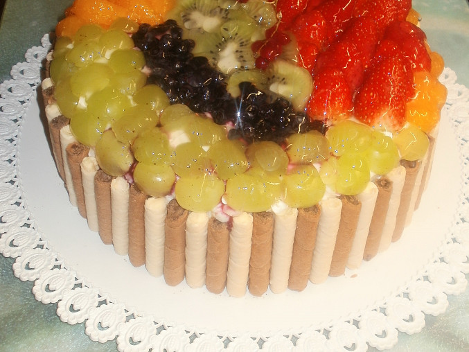 Ovocný dort s tvarohem
