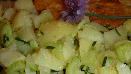 Řapíkatý bramborový salát k bleskové rybě
