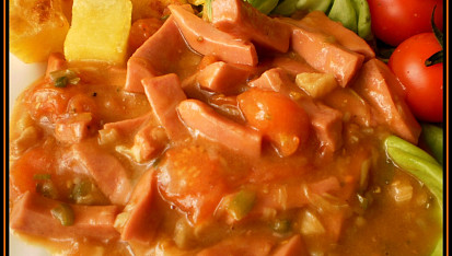 Párky trošku jinak aneb vylepšený buřtguláš, detail pokrmu