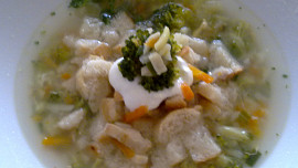 Polévka několika barev a chutí /vše, co bylo a zbylo/...