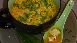 Drožďovo - mrkvová polévka s tofu