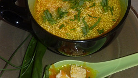 Drožďovo - mrkvová polévka s tofu