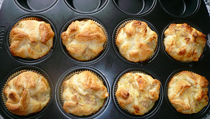 Lístkové muffinky s jablíčkem