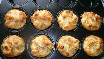 Lístkové muffinky s jablíčkem