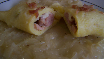 Taštičky s uzeným masem a sýrem, Taštičky - detail