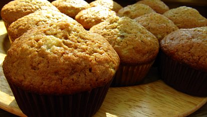 Banánové muffiny s medem a skořicí