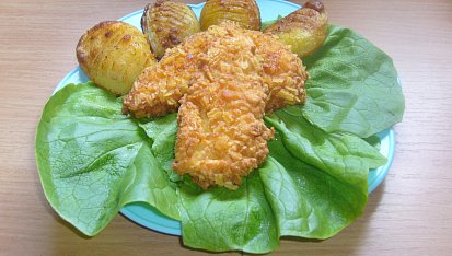 Kuřecí maso obalené v chipsech