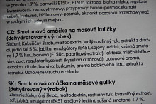 Zadní strana omáčky IKEA