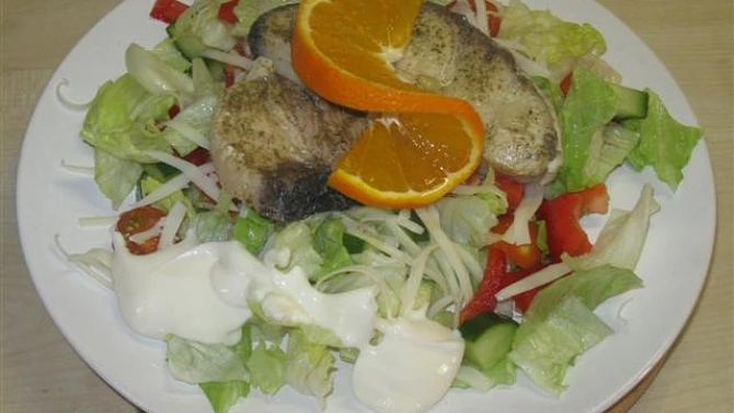 Žraločí steak s Italským kořením na salátu