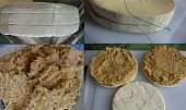 Hermelínové jednohubky s ořechy a brusinkami, postup krájení a plnění