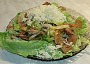 Hlávkový salát s houbami a krutony
