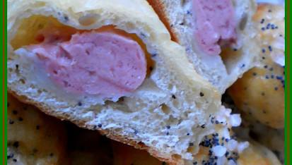 Moravské slané bochánky, verze s vinnou klobásou