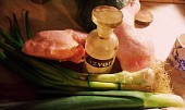 Zelené kuřátko pečené se zázvorem, ingredience...