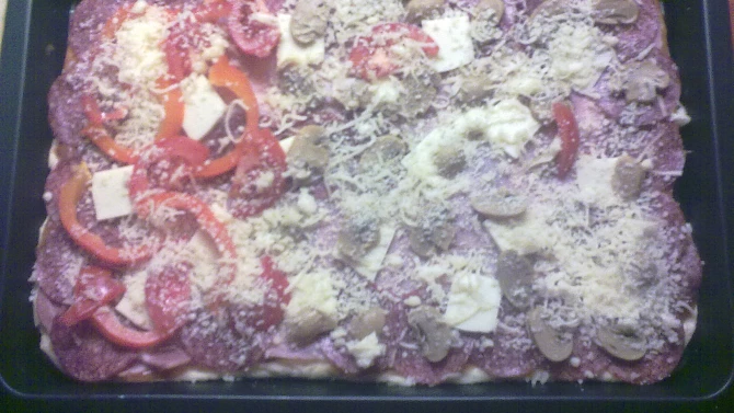 Domácí pizza na plech
