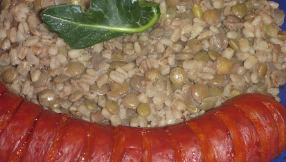 Čočkovo-kroupová kaše
