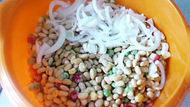 Sójový salát s vejci